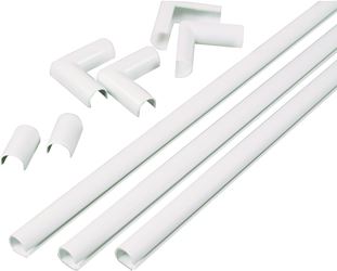 Wiremold C110 Cord Channel Kit, PVC, White