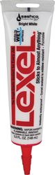 Sashco 13033 Elastic Sealant, White, 7 days Curing, 0 to 120 deg F, 5 oz, Squeeze Tube