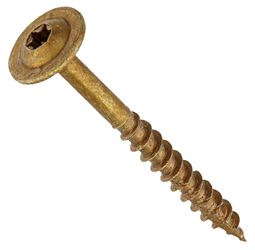 GRK Fasteners 113079 Cabinet Screw, #8 Thread, 2-1/2 in L, W-Cut Thread, Low-Profile, Washer Head, Star Drive, Steel