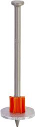 Ramset 1516SDC Washered Pin, 0.145 in Dia Shank, 2-1/2 in L, Metal, Zinc