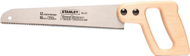 Stanley 20-221 Handsaw, 10 in L Blade, 11 TPI, Contour-Grip Handle, Wood Handle