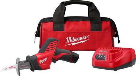 Milwaukee 2420-21 Reciprocating Saw Kit, Battery Included, 12 V, 1.4 Ah, 1/2 in L Stroke, 0 to 3000 spm