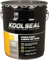 Kool Seal KS0024600-20 Roof Coating, Silver, 5 gal, Pail, Liquid