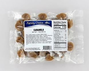 Family Choice 1138 Candy, Caramel Flavor, 8 oz, Pack of 12