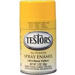 Testors 1214T Craft Spray Paint, Gloss, Yellow, 3 oz