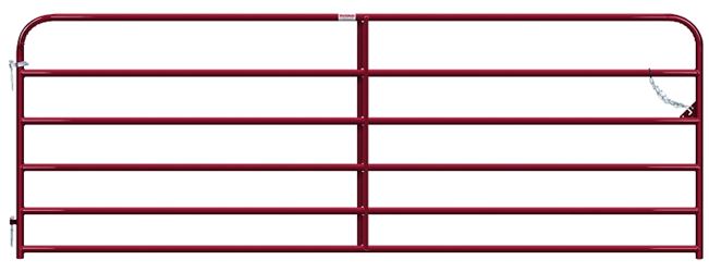 Behlen Country 40130121 Utility Gate, 144 in W Gate, 50 in H Gate, 20 ga Frame Tube/Channel, Red