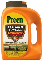 Preen 2464092 Weed Killer, Granular, Broadcast Application, 4.93 lb Bottle