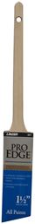 Linzer 2871-1.5 Paint Brush, 1-1/2 in W, Polyester Bristle, Angle Sash, Rat Tail Handle, Pack of 6