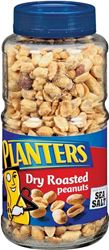 Planters 422470 Peanut, Dry Roasted, 16 oz, Jar, Pack of 12