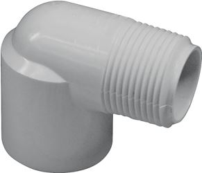 IPEX 035504 Street Elbow, 1-1/2 in, Socket x MNPT, 90 deg Angle, PVC, SCH 40 Schedule