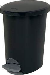 Sterilite Ultra 10819002 Waste Basket, 2.6 gal Capacity, Plastic, Black, 13-3/8 in H, Pack of 2
