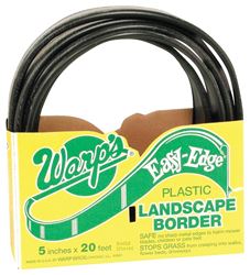 Warps Easy-Edge LB-520-B Landscape Border, 20 ft L, 5 in H, Plastic/Polyethylene, Black
