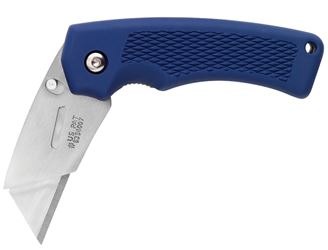 Gerber 31-000669 Folding Knife, 1.1 in L Blade, Stainless Steel Blade, 1-Blade, Textured Handle, Blue Handle