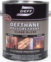 PPG Defthane 020-01 Polyurethane, Gloss, Liquid, Amber, 1 gal, Can, Pack of 4