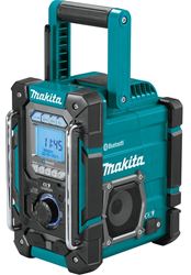 Makita XRM10 Job Site Charger/Radio, Tool Only, 12/14 V, 5 Ah, Bluetooth, Includes: AC Adapter, Radio