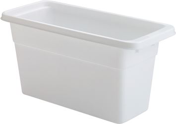 Rubbermaid 2862RDWHT Ice Cube Bin, 6-1/8 in L, 5-1/4 in W, 12-3/4 in H, Plastic, White, Dishwasher Safe: Yes