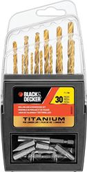 Black+Decker 71-798 Screwdriver Set, 30-Piece, Titanium, Metallic