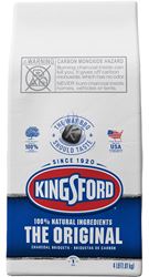 Kingsford 10044600320707 Wood Charcoal Briquette, 4 lb Bag, Pack of 6