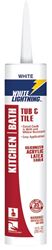 White Lightning W22000010 Caulk, White, -30 to 180 deg F, 10 fl-oz, Cartridge, Pack of 12