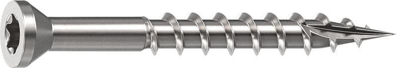 Camo 0350100 Deck Screw, 0.163 in Thread, 1-5/8 in L, Trim Head, Star Drive, Sharp, Type-17 Point, 305 Stainless Steel