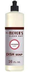 Mrs. Meyers 11103 Dish Soap, 16 oz, Liquid, Floral, Colorless