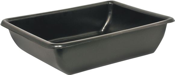 Maccourt AT2606 Utility Tub, 9 gal, 26 in L, 20 in W, 6 in H, Polyethylene, Black, Rectangle