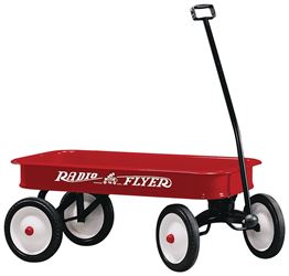 Radio Flyer 18 Wagon, 150 lb, Steel, Classic Red