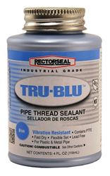 Rectorseal Tru-Blu 31631 Thread Sealant, 0.25 pt, Can, Paste, Blue