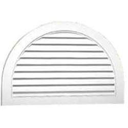 Duraflo 626095-00 Gable Vent, 22-1/2 in L, 33-3/4 in W, Vinyl, White