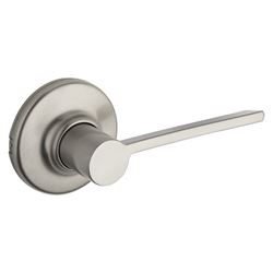 Kwikset 200LRL 15 CP V1 Passage Lever, Satin Nickel, Zinc, Residential, Reversible Hand, 3 Grade