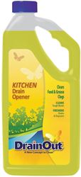 Drain OUT DOK0632N Drain Opener, Liquid, Yellow, Citrus, 32 oz, Bottle, Pack of 6