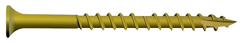 Camo 0356170 Deck Screw, #9 Thread, 3 in L, Bugle Head, Star Drive, Type 17 Slash Point, Carbon Steel, ProTech-Coated, 100/PK