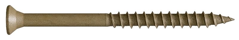 Camo 0356154 Deck Screw, #9 Thread, 2-1/2 in L, Bugle Head, Star Drive, Type 17 Slash Point, Carbon Steel, 350/PK