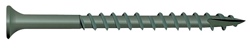 Camo 0341150 Deck Screw, #9 Thread, 2-1/2 in L, Bugle Head, Star Drive, Type 17 Slash Point, Carbon Steel, 100/PK