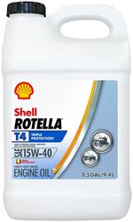 Shell Rotella T4 550045127 Engine Oil, 15W-40, 2.5 gal Jug, Pack of 2