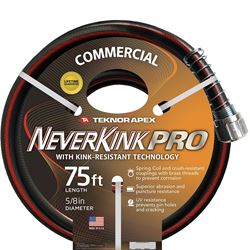 Neverkink PRO Commercial Duty 8845-75 Water Hose, 5/8 in, 75 ft L, Threaded