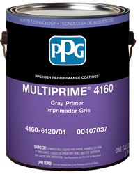 PPG 4160-6120-01 Primer, Flat, Gray, 1 gal, Pack of 4