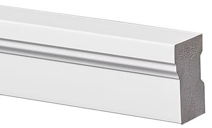 Gossen 635-1700-986 Brick Moulding, 17 ft L, 2 in W, PVC, White, Pack of 6