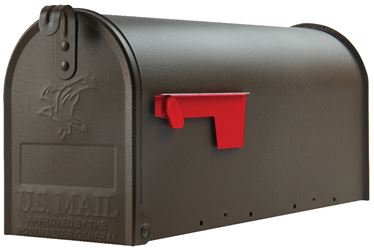 Gibraltar Mailboxes Elite Series E1100BZ0 Mailbox, 800 cu-in Capacity, Galvanized Steel, Bronze, 6.9 in W, 20.1 in D