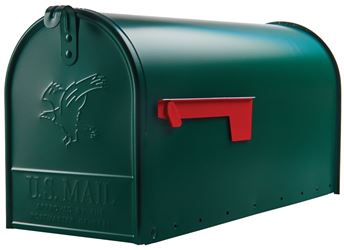 Gibraltar Mailboxes Elite Series E1600G00 Mailbox, 1475 cu-in Capacity, Galvanized Steel, Powder-Coated, 8.7 in W, Green