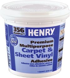 Henry 356C MultiPro 356-030 Carpet and Sheet Adhesive, Pale Yellow, 1 qt Pail