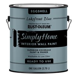 RUST-OLEUM SIMPLY HOME 332144 Wall Paint, Eggshell, Lakefront Blue, 1 gal 