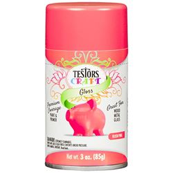 TESTORS 321198 Craft Paint, Gloss, Blush Pink, 3 oz, Aerosol Can 