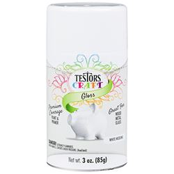 TESTORS 304353 Craft Paint, Gloss, White Wedding, 3 oz, Aerosol Can 