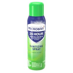 MICROBAN 48665 Disinfectant Sanitizing Spray, 15 fl-oz, Aerosol, Fresh, Clear 