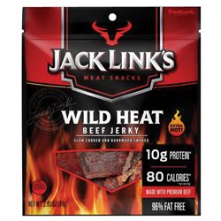 Jack Links 10000029109 Beef Jerky, Wild Heat, 2.85 oz Pack 8 Pack 