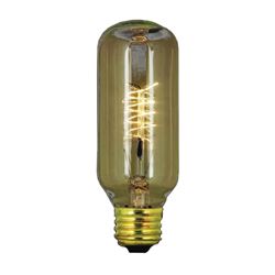 Feit Electric BP40T14/RP Incandescent Bulb, 40 W, T14 Lamp, Medium E26 Lamp Base, 75 Lumens, 2200 K Color Temp 