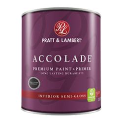 Pratt & Lambert Accolade 0000Z4182-16 Interior Paint, Semi-Gloss Sheen, Deep, 116 oz, 400 sq-ft Coverage Area, Pack of 4 