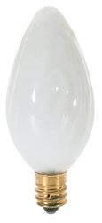 15W F10 Flame Bulb - Candelabra Base - White - 120V - 2 / Card 