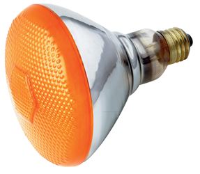 100W BR38 - Medium Base - Amber - 120V 